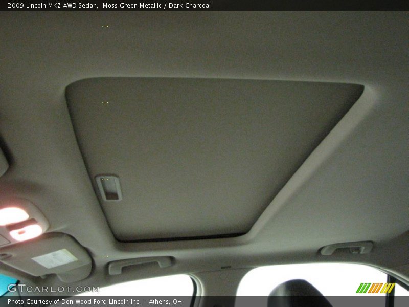 Moss Green Metallic / Dark Charcoal 2009 Lincoln MKZ AWD Sedan