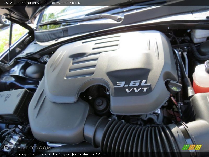 Blackberry Pearl / Black 2012 Dodge Charger SE