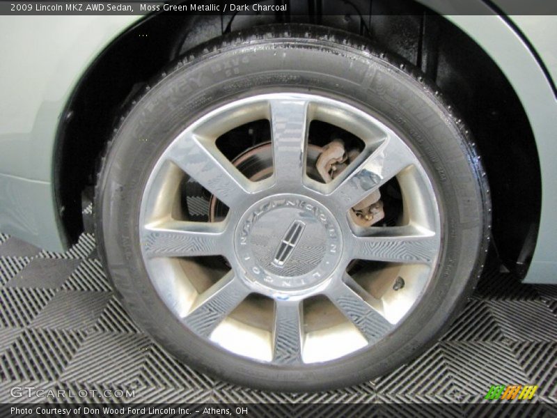 Moss Green Metallic / Dark Charcoal 2009 Lincoln MKZ AWD Sedan
