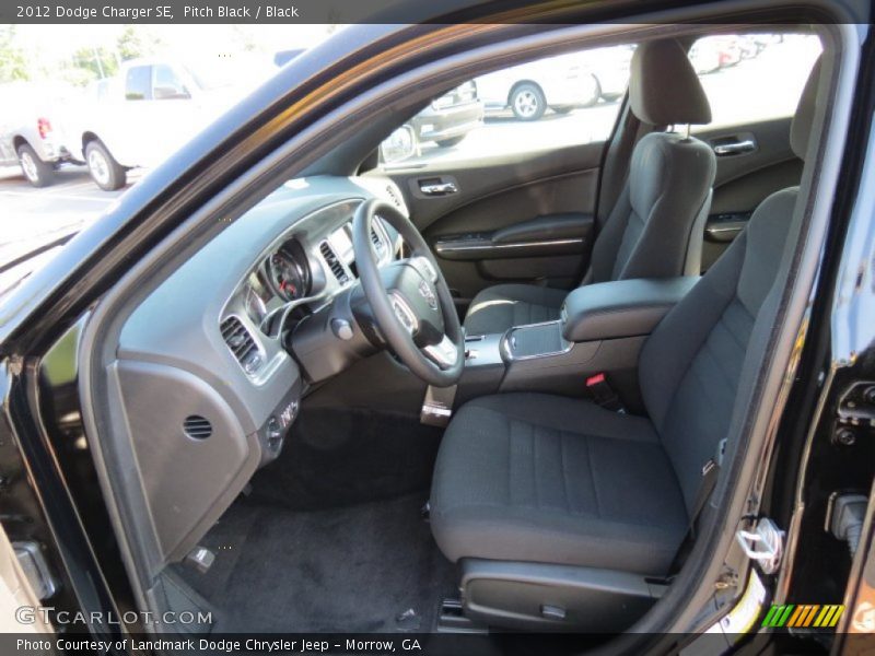 Pitch Black / Black 2012 Dodge Charger SE