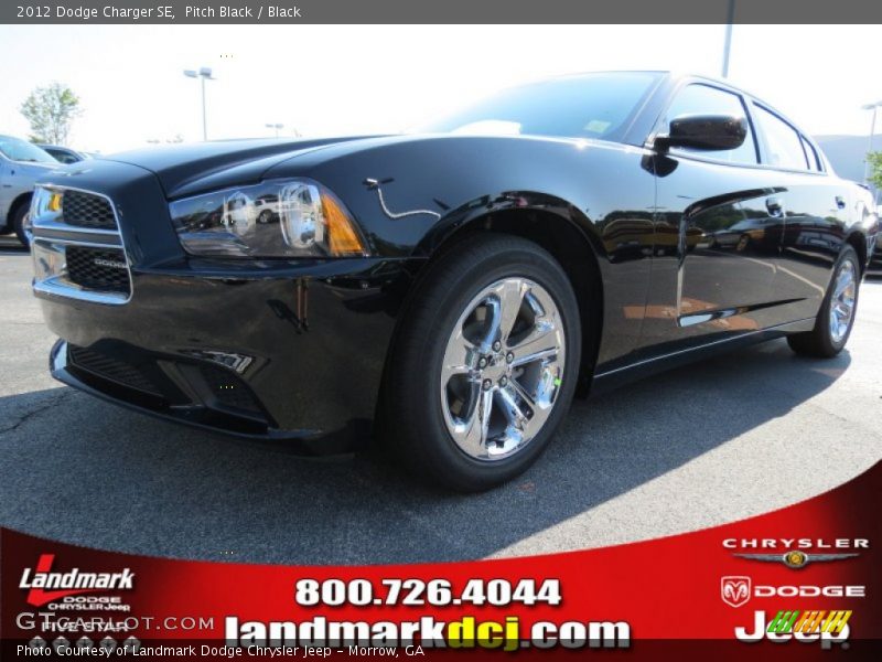 Pitch Black / Black 2012 Dodge Charger SE
