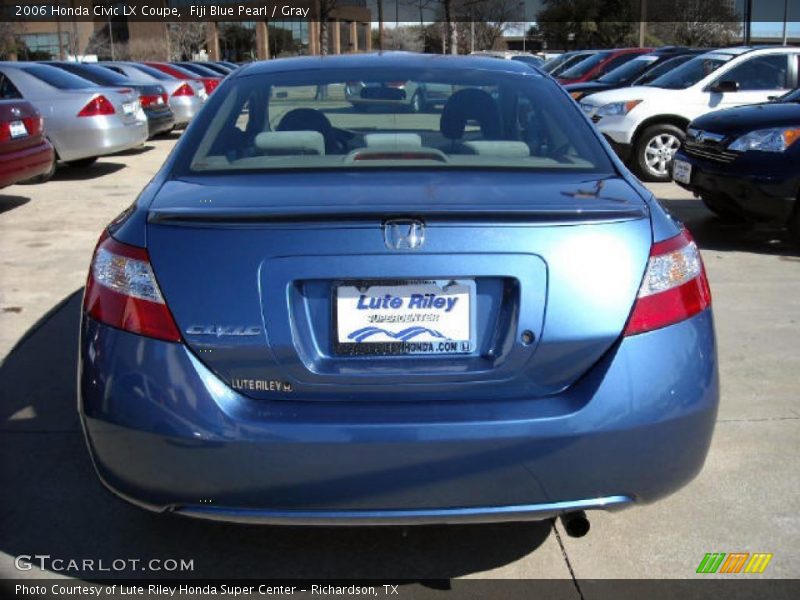 Fiji Blue Pearl / Gray 2006 Honda Civic LX Coupe