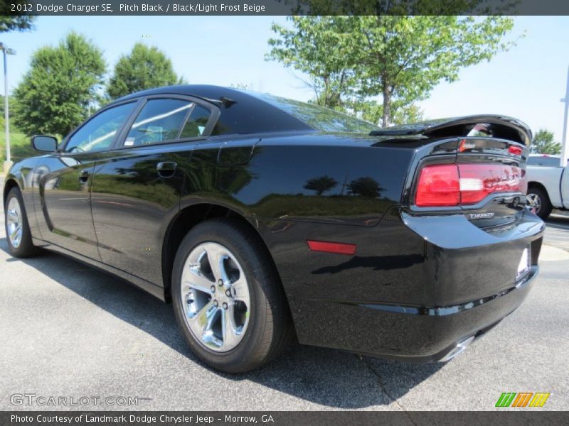 Pitch Black / Black/Light Frost Beige 2012 Dodge Charger SE