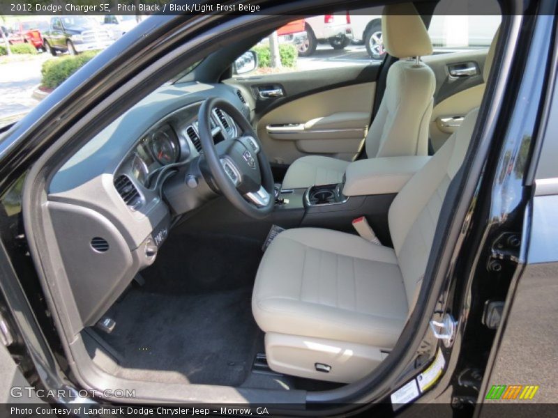 Pitch Black / Black/Light Frost Beige 2012 Dodge Charger SE
