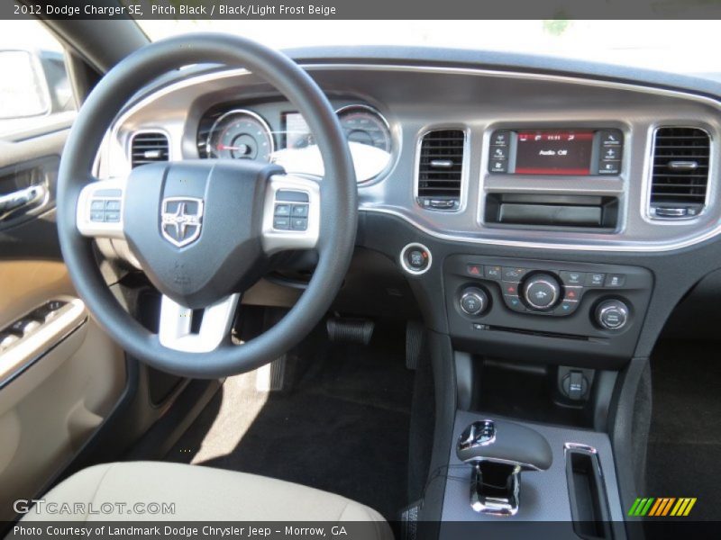 Pitch Black / Black/Light Frost Beige 2012 Dodge Charger SE