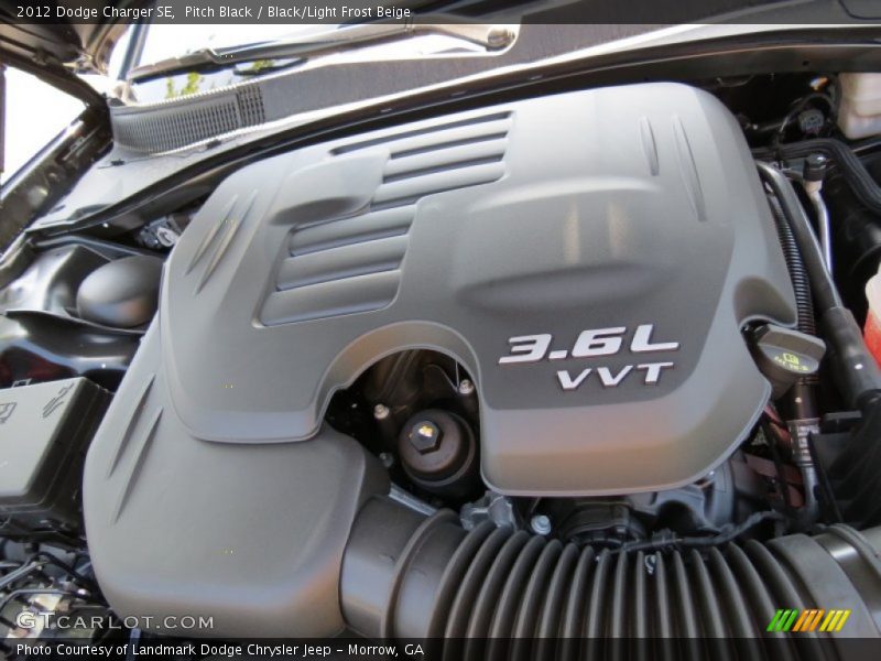 Pitch Black / Black/Light Frost Beige 2012 Dodge Charger SE