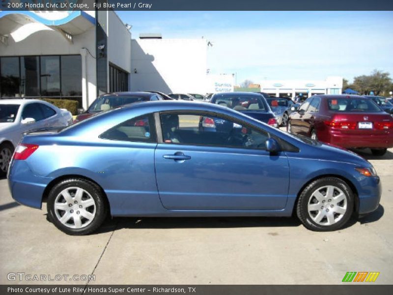 Fiji Blue Pearl / Gray 2006 Honda Civic LX Coupe