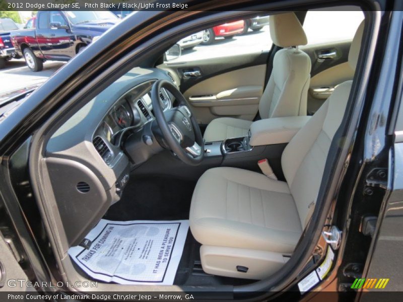 Pitch Black / Black/Light Frost Beige 2012 Dodge Charger SE