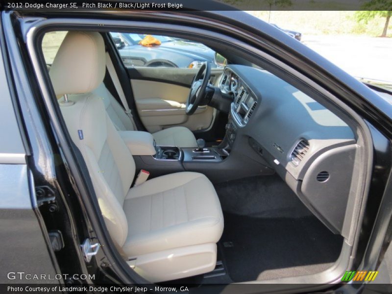 Pitch Black / Black/Light Frost Beige 2012 Dodge Charger SE