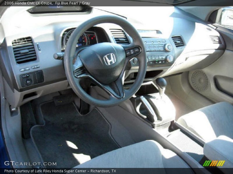 Fiji Blue Pearl / Gray 2006 Honda Civic LX Coupe