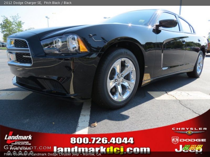 Pitch Black / Black 2012 Dodge Charger SE