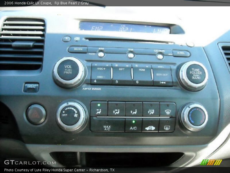 Fiji Blue Pearl / Gray 2006 Honda Civic LX Coupe