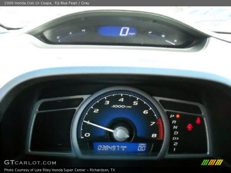 Fiji Blue Pearl / Gray 2006 Honda Civic LX Coupe