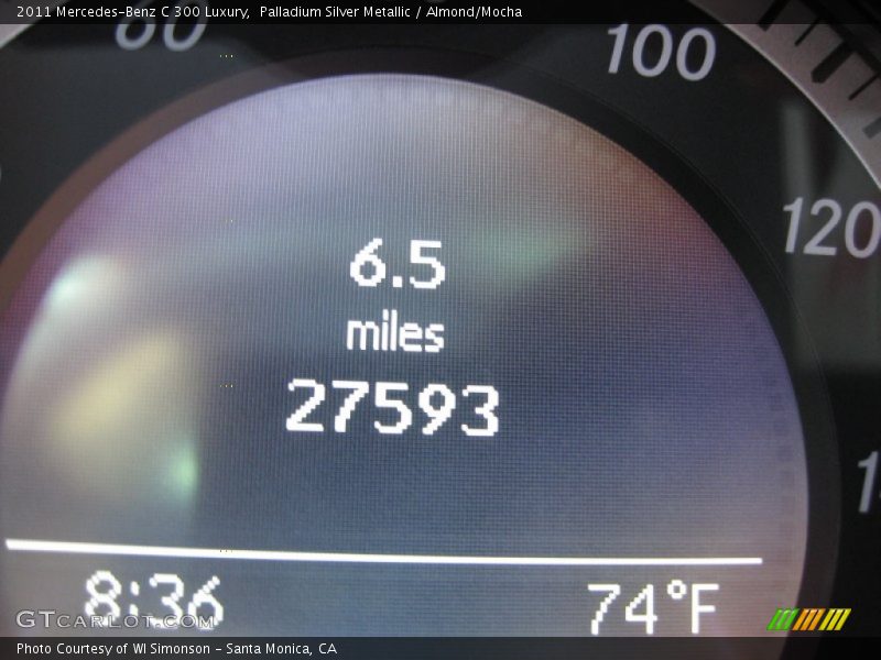 Palladium Silver Metallic / Almond/Mocha 2011 Mercedes-Benz C 300 Luxury