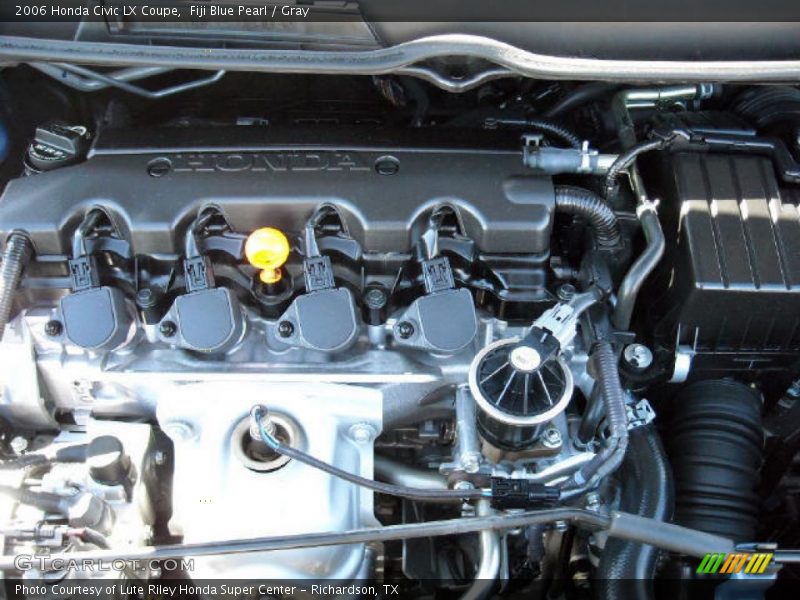 Fiji Blue Pearl / Gray 2006 Honda Civic LX Coupe