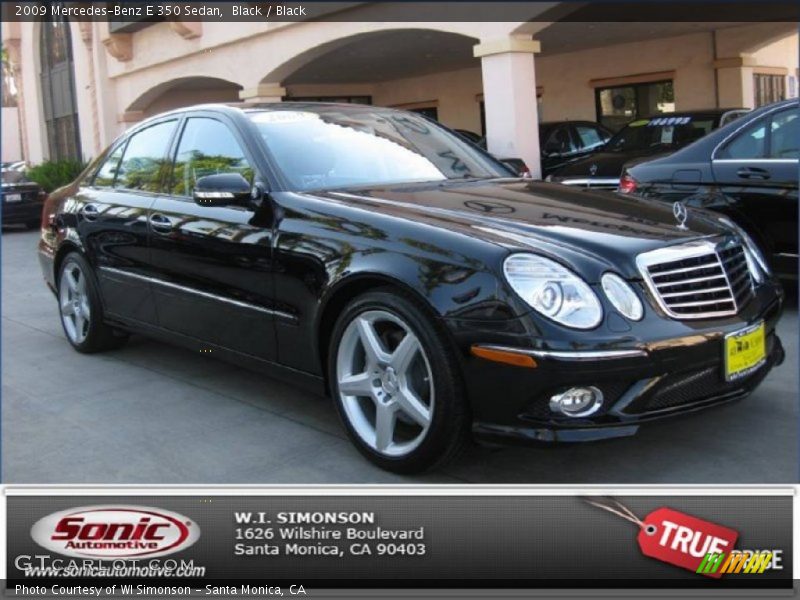 Black / Black 2009 Mercedes-Benz E 350 Sedan