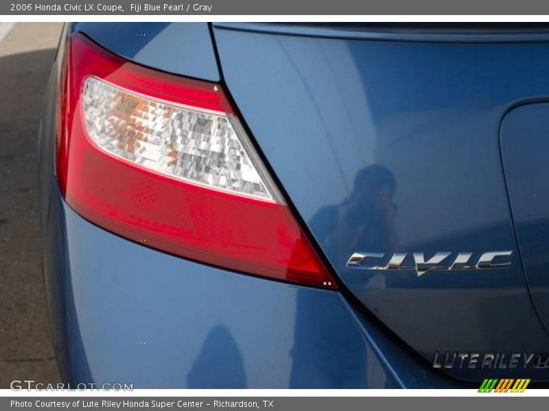 Fiji Blue Pearl / Gray 2006 Honda Civic LX Coupe