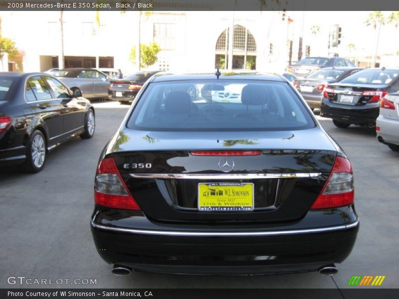 Black / Black 2009 Mercedes-Benz E 350 Sedan