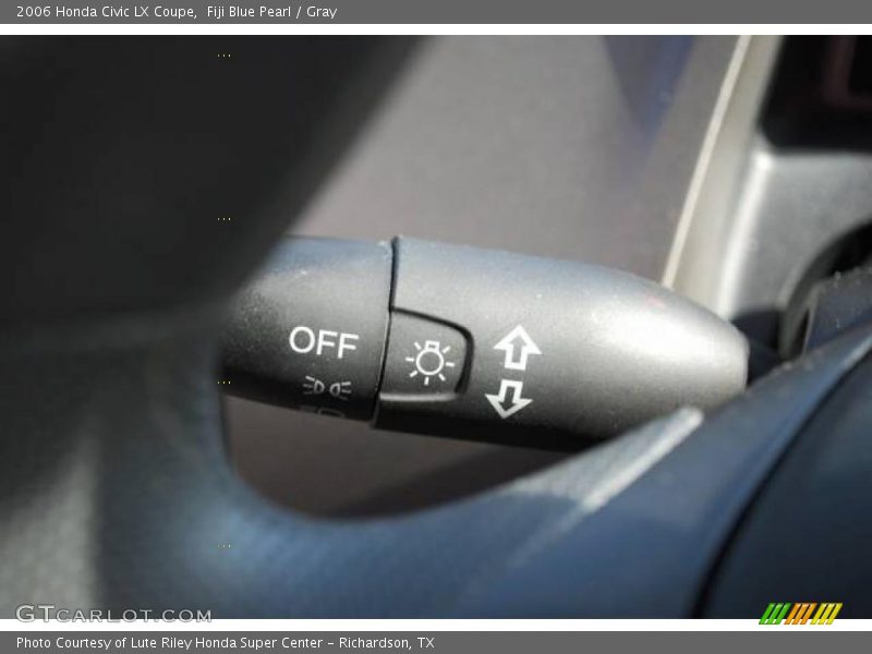Fiji Blue Pearl / Gray 2006 Honda Civic LX Coupe
