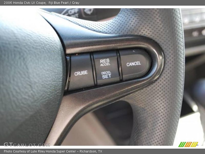 Fiji Blue Pearl / Gray 2006 Honda Civic LX Coupe