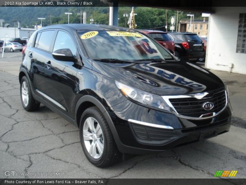 Black Cherry / Black 2012 Kia Sportage LX AWD