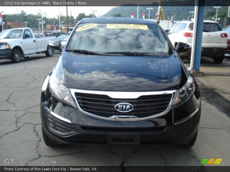 Black Cherry / Black 2012 Kia Sportage LX AWD