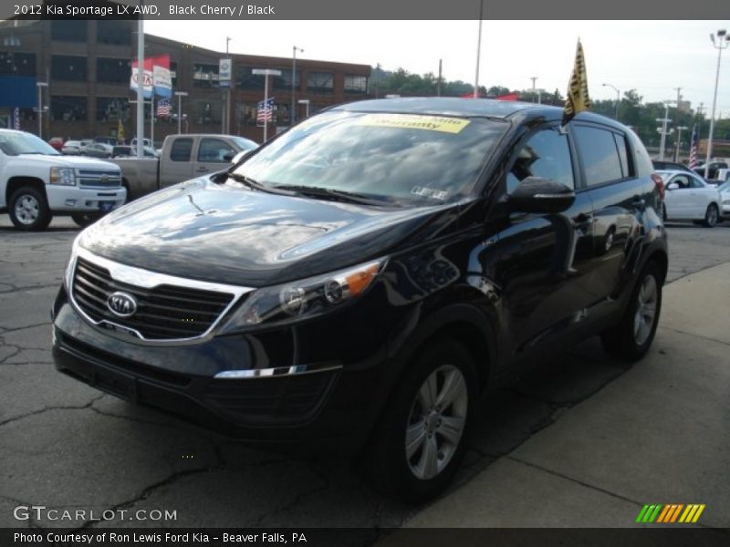 Black Cherry / Black 2012 Kia Sportage LX AWD