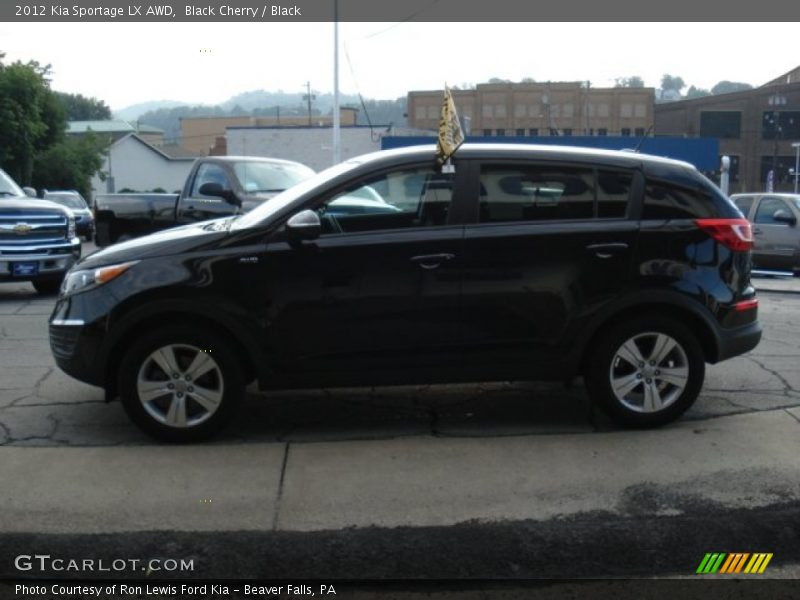 Black Cherry / Black 2012 Kia Sportage LX AWD