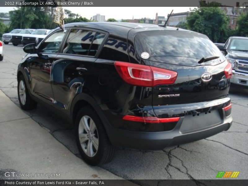 Black Cherry / Black 2012 Kia Sportage LX AWD