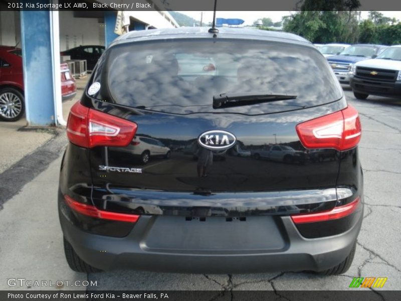 Black Cherry / Black 2012 Kia Sportage LX AWD