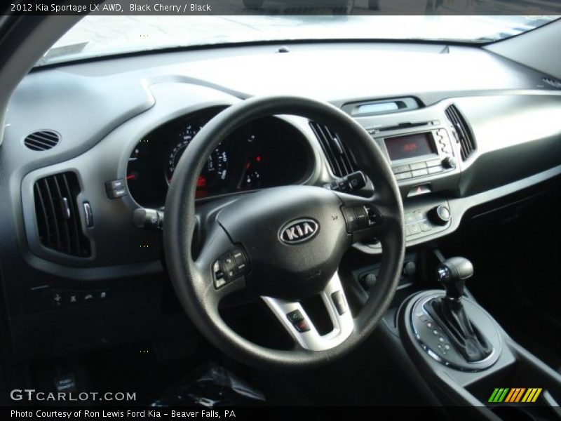 Black Cherry / Black 2012 Kia Sportage LX AWD