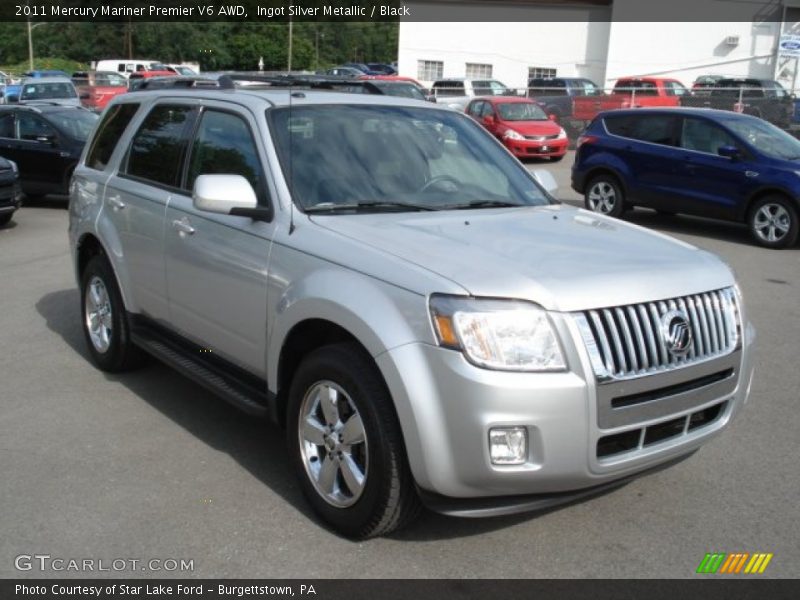Ingot Silver Metallic / Black 2011 Mercury Mariner Premier V6 AWD