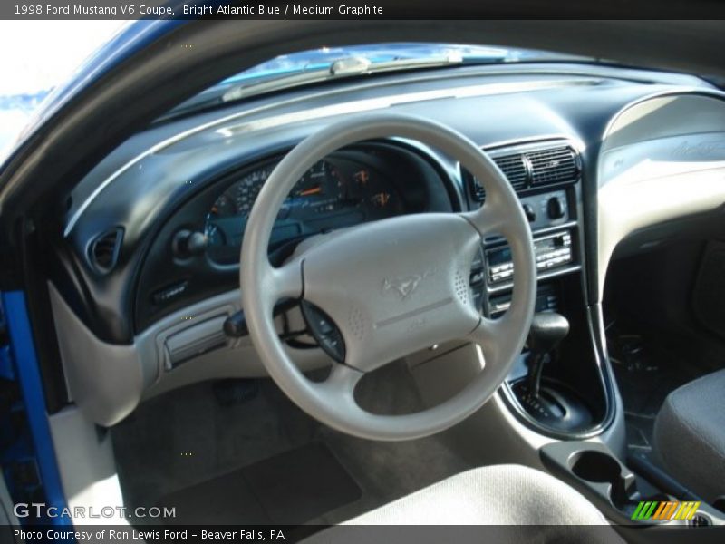 Bright Atlantic Blue / Medium Graphite 1998 Ford Mustang V6 Coupe