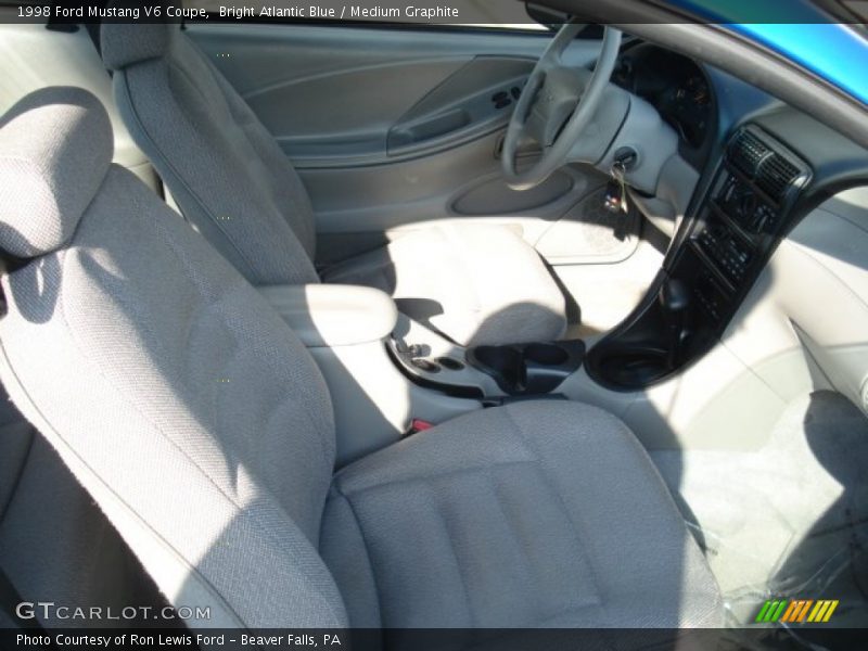 Bright Atlantic Blue / Medium Graphite 1998 Ford Mustang V6 Coupe