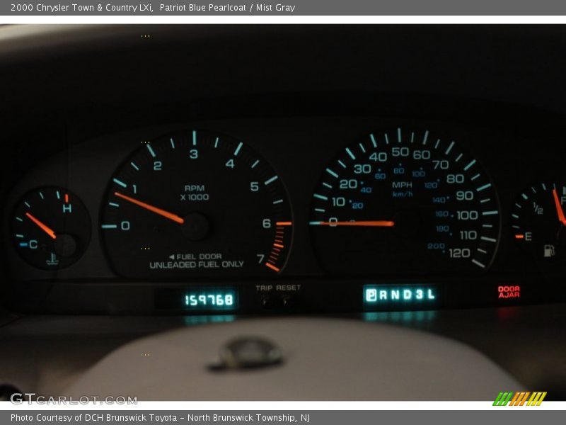 Patriot Blue Pearlcoat / Mist Gray 2000 Chrysler Town & Country LXi