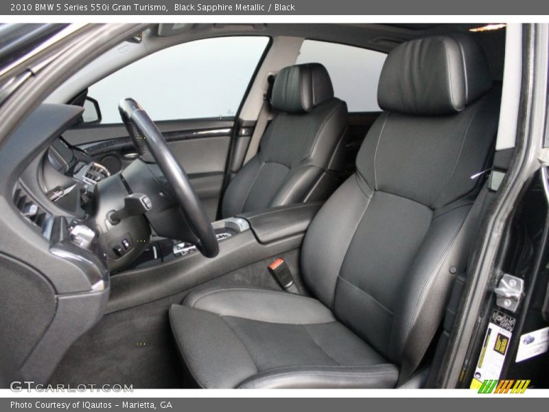 Front Seat of 2010 5 Series 550i Gran Turismo