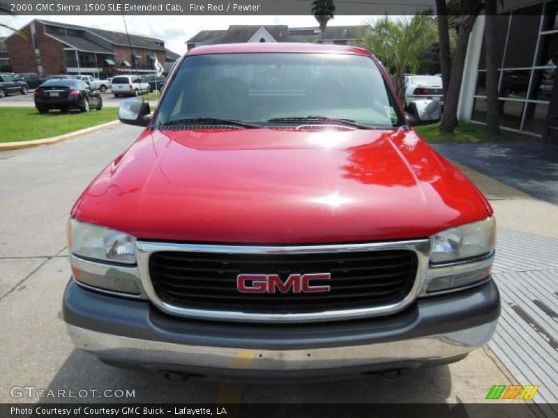 Fire Red / Pewter 2000 GMC Sierra 1500 SLE Extended Cab