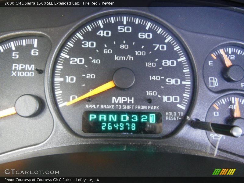 Fire Red / Pewter 2000 GMC Sierra 1500 SLE Extended Cab
