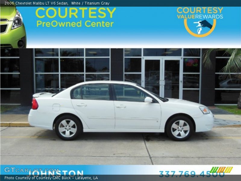 White / Titanium Gray 2006 Chevrolet Malibu LT V6 Sedan