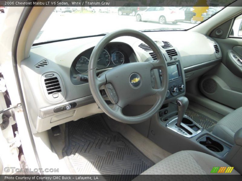 White / Titanium Gray 2006 Chevrolet Malibu LT V6 Sedan