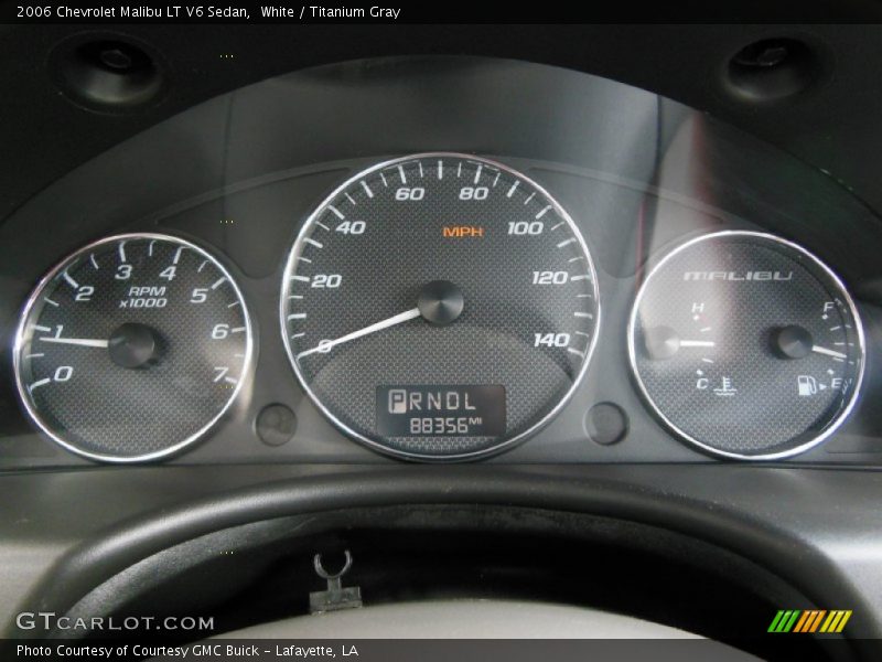White / Titanium Gray 2006 Chevrolet Malibu LT V6 Sedan