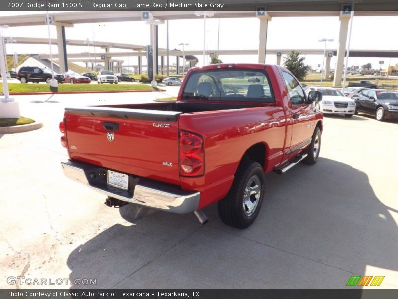 Flame Red / Medium Slate Gray 2007 Dodge Ram 1500 SLT Regular Cab