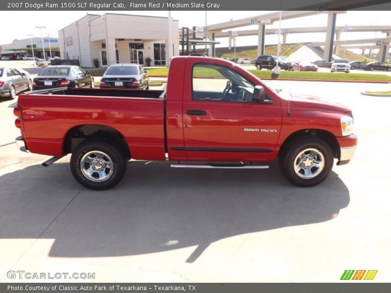 Flame Red / Medium Slate Gray 2007 Dodge Ram 1500 SLT Regular Cab
