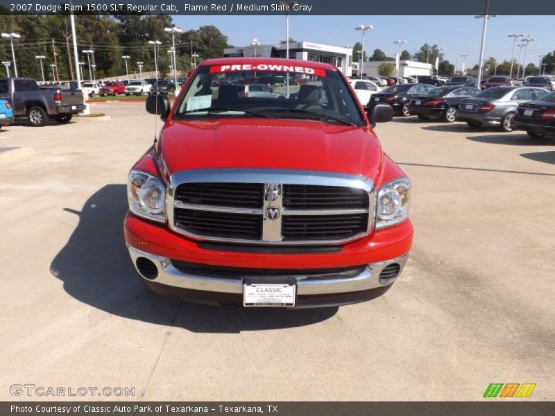 Flame Red / Medium Slate Gray 2007 Dodge Ram 1500 SLT Regular Cab