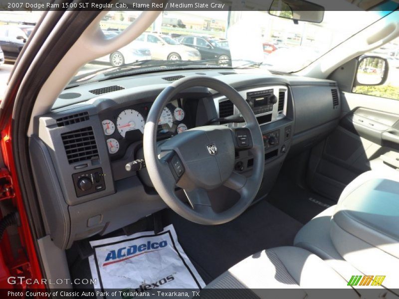 Flame Red / Medium Slate Gray 2007 Dodge Ram 1500 SLT Regular Cab