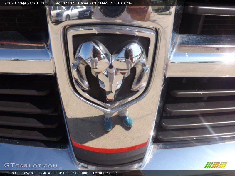 Flame Red / Medium Slate Gray 2007 Dodge Ram 1500 SLT Regular Cab