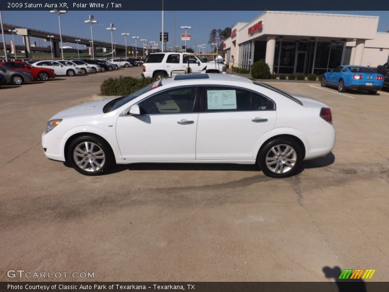 Polar White / Tan 2009 Saturn Aura XR