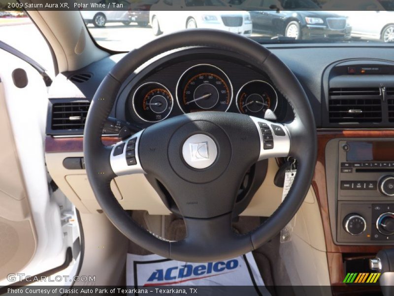 Polar White / Tan 2009 Saturn Aura XR