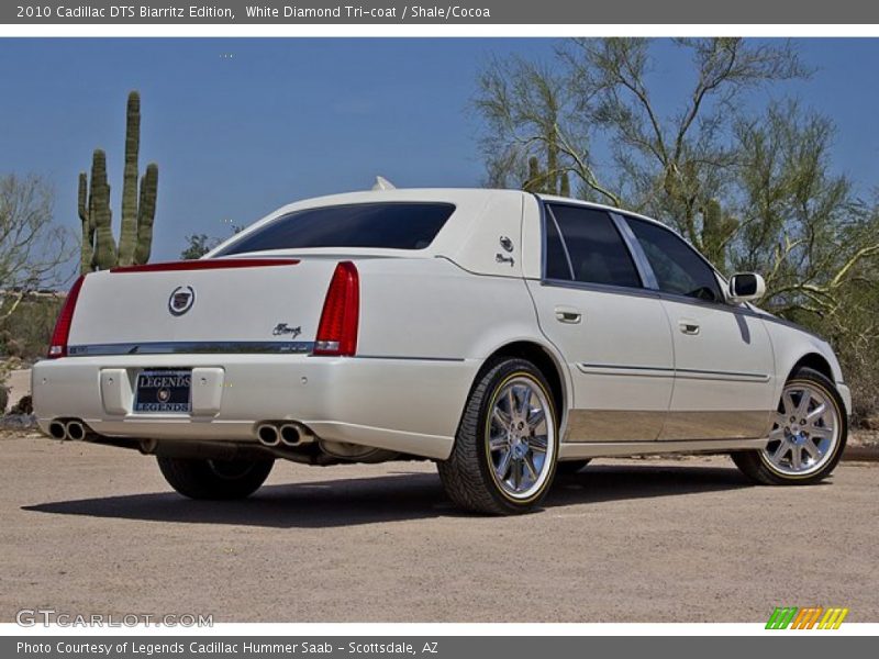 White Diamond Tri-coat / Shale/Cocoa 2010 Cadillac DTS Biarritz Edition