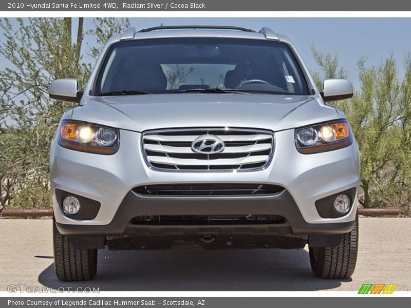 Radiant Silver / Cocoa Black 2010 Hyundai Santa Fe Limited 4WD